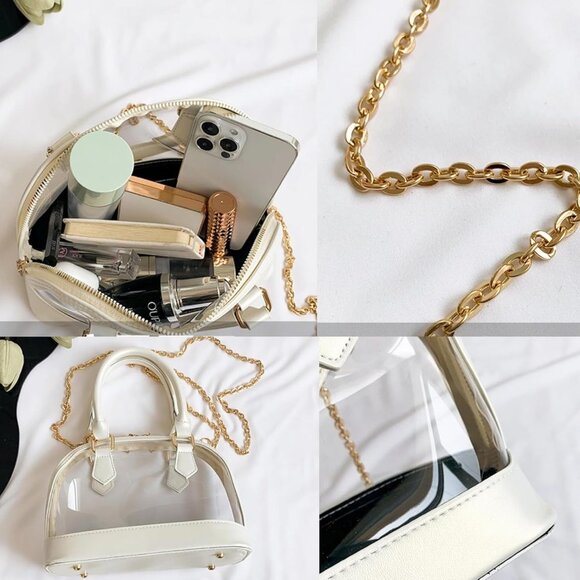 Clear Crossbody Bag PVC Stadium Approved Travel Purse for Events and Festivals - Picture 4 of 7